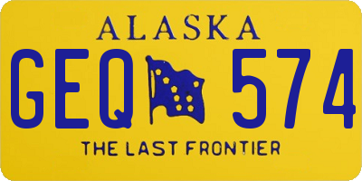 AK license plate GEQ574