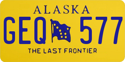AK license plate GEQ577