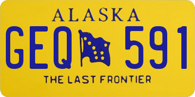 AK license plate GEQ591
