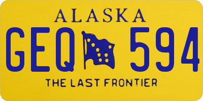 AK license plate GEQ594