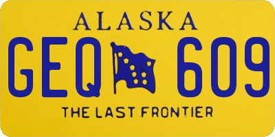 AK license plate GEQ609