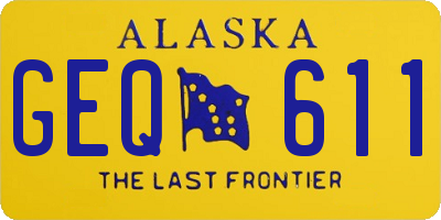AK license plate GEQ611