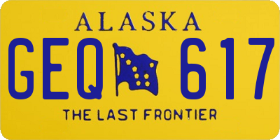 AK license plate GEQ617