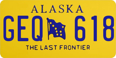 AK license plate GEQ618