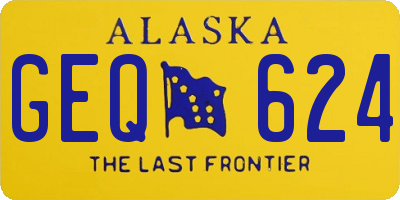 AK license plate GEQ624