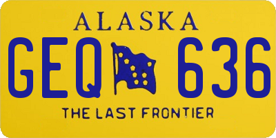 AK license plate GEQ636