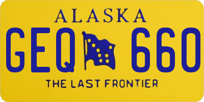 AK license plate GEQ660