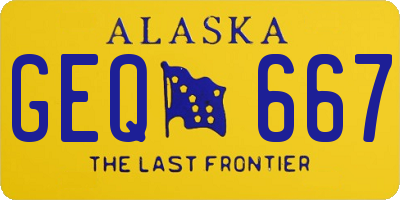 AK license plate GEQ667