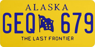 AK license plate GEQ679