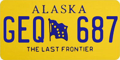 AK license plate GEQ687