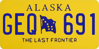 AK license plate GEQ691
