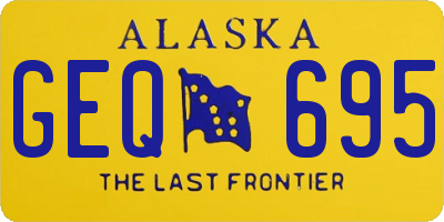 AK license plate GEQ695