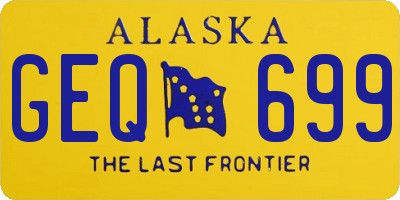 AK license plate GEQ699