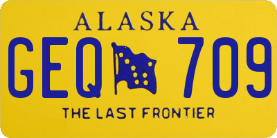 AK license plate GEQ709