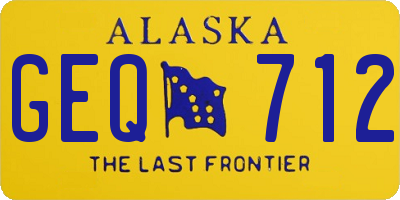 AK license plate GEQ712