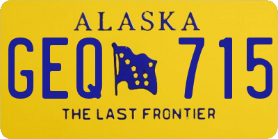 AK license plate GEQ715
