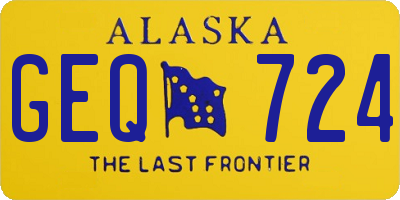 AK license plate GEQ724