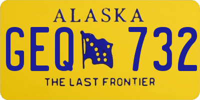 AK license plate GEQ732