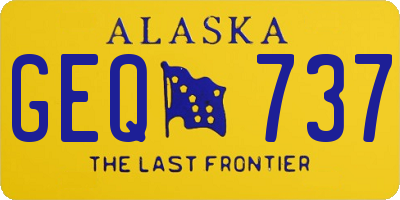 AK license plate GEQ737