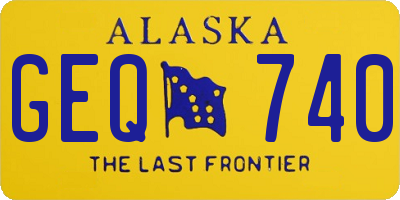 AK license plate GEQ740