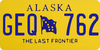 AK license plate GEQ762