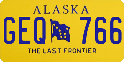 AK license plate GEQ766