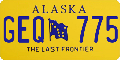 AK license plate GEQ775