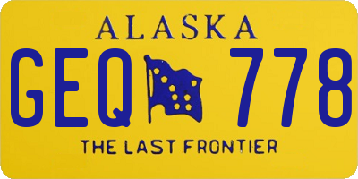 AK license plate GEQ778