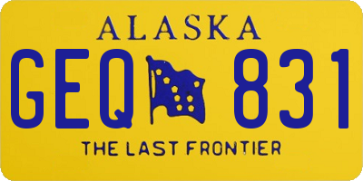AK license plate GEQ831