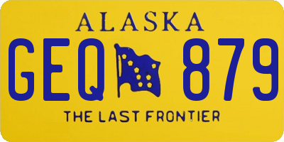 AK license plate GEQ879