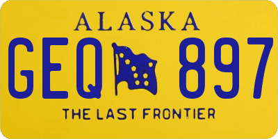 AK license plate GEQ897
