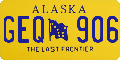 AK license plate GEQ906