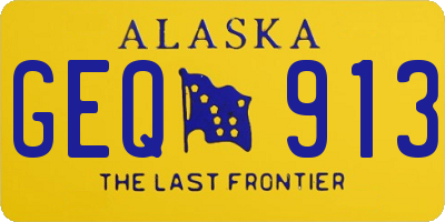 AK license plate GEQ913