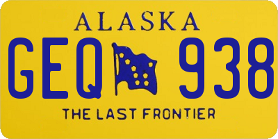 AK license plate GEQ938