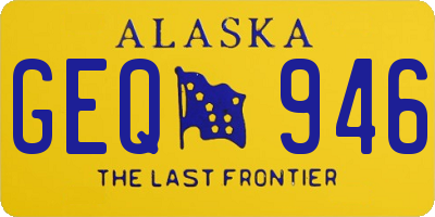 AK license plate GEQ946