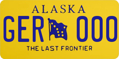 AK license plate GER000