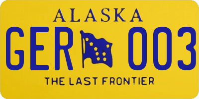 AK license plate GER003