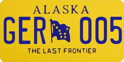 AK license plate GER005