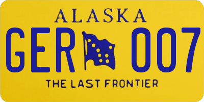 AK license plate GER007
