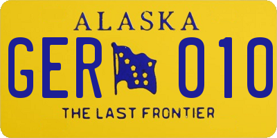AK license plate GER010