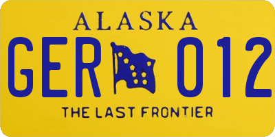 AK license plate GER012