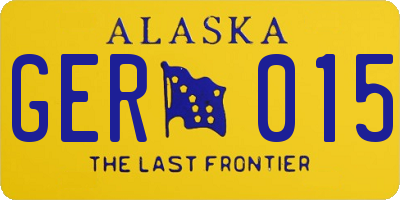 AK license plate GER015