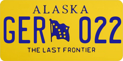 AK license plate GER022