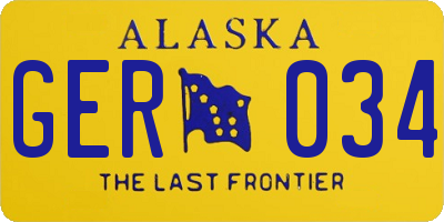 AK license plate GER034