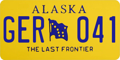 AK license plate GER041
