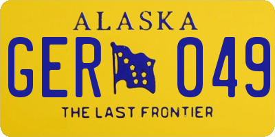 AK license plate GER049