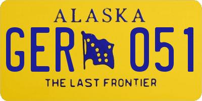 AK license plate GER051