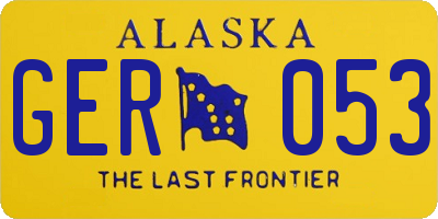 AK license plate GER053