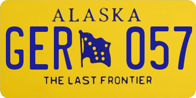 AK license plate GER057