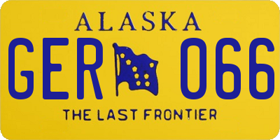 AK license plate GER066